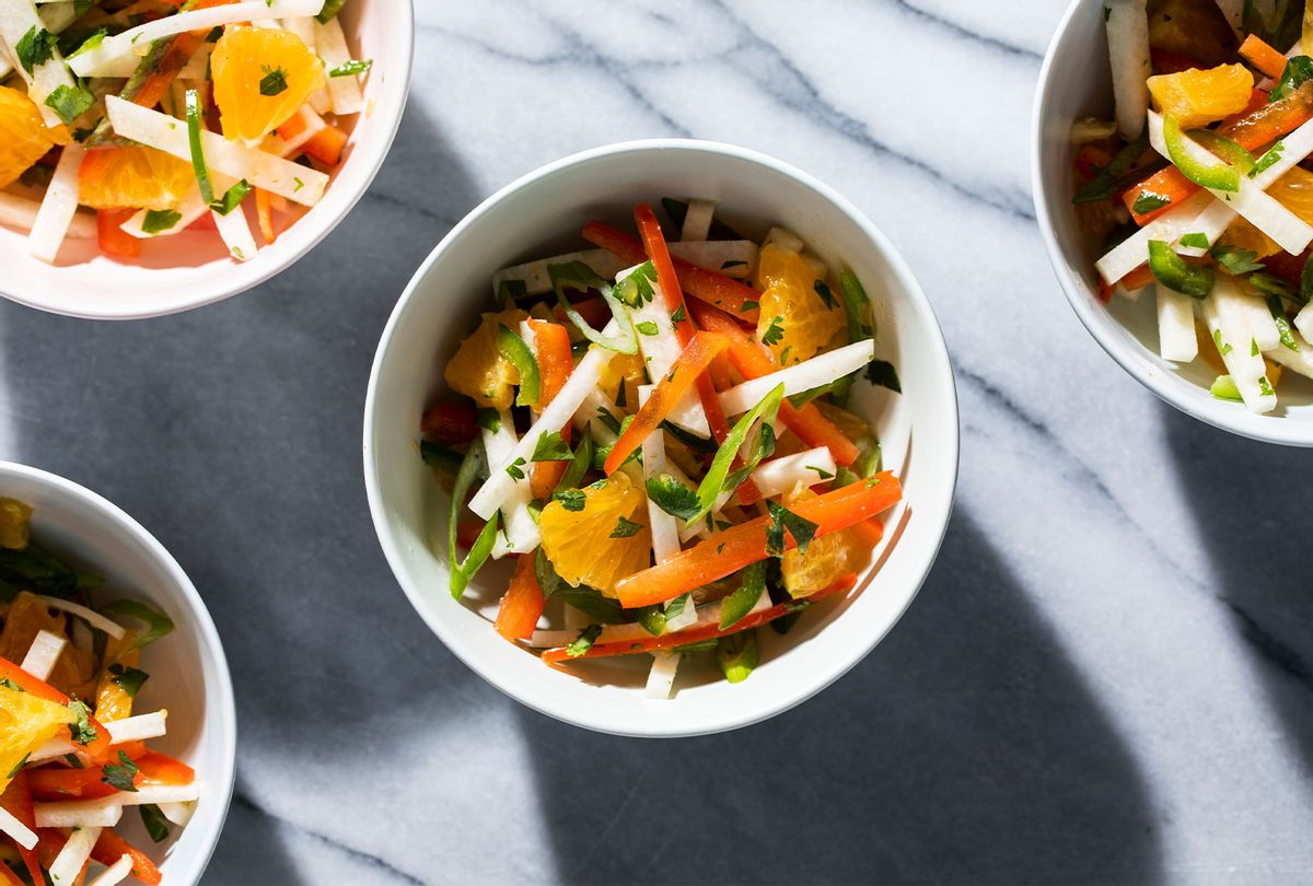 Orange-Jicama Salad with Sweet and Spicy Peppers (America's Test Kitchen)