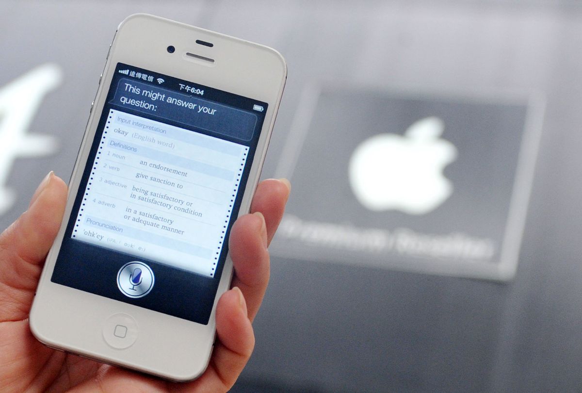 Siri, Apple's voice-activated assistant technology, used on an iPhone (Mandy Cheng/AFP/GettyImages)