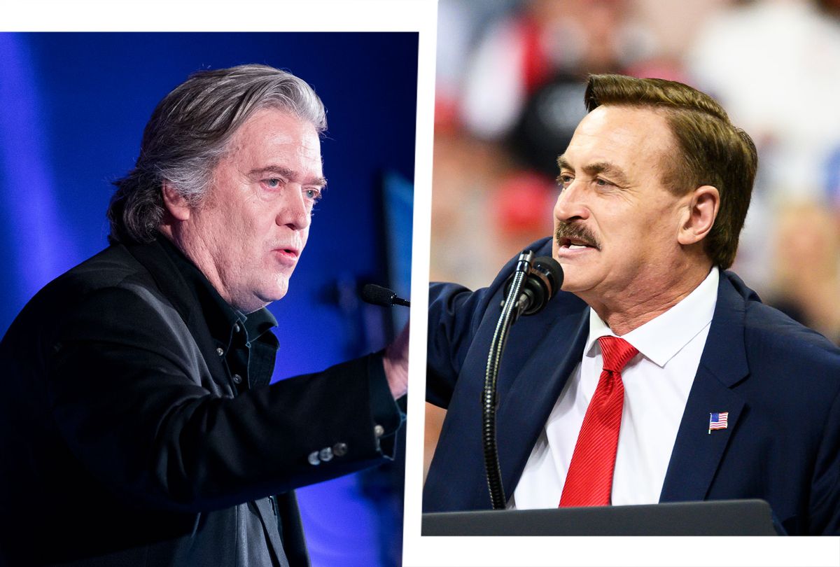 Steve Bannon and Mike Lindell (Photo illustration by Salon/Getty Images)