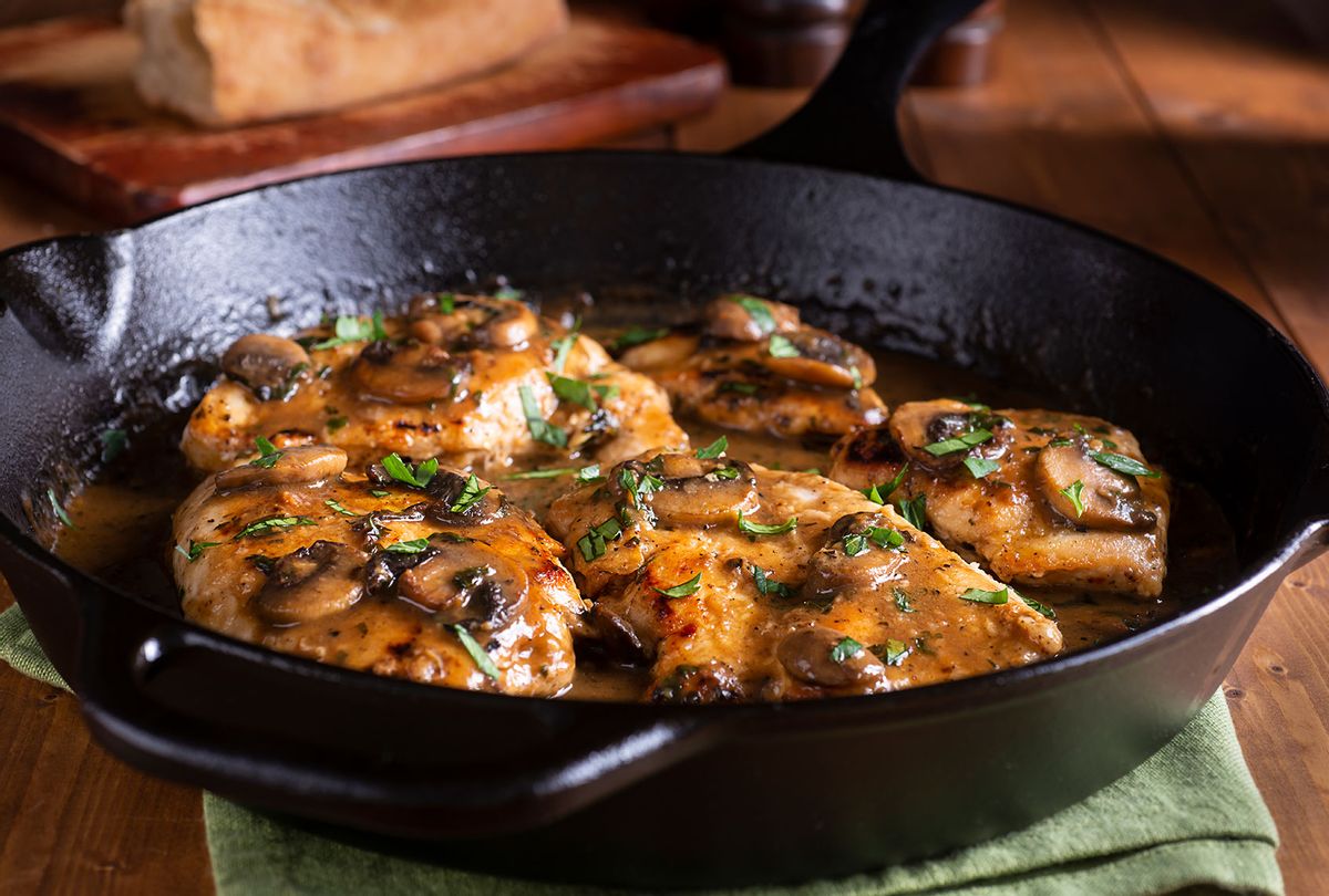 Chicken Marsala in a Cast Iron Skillet (Getty Images)