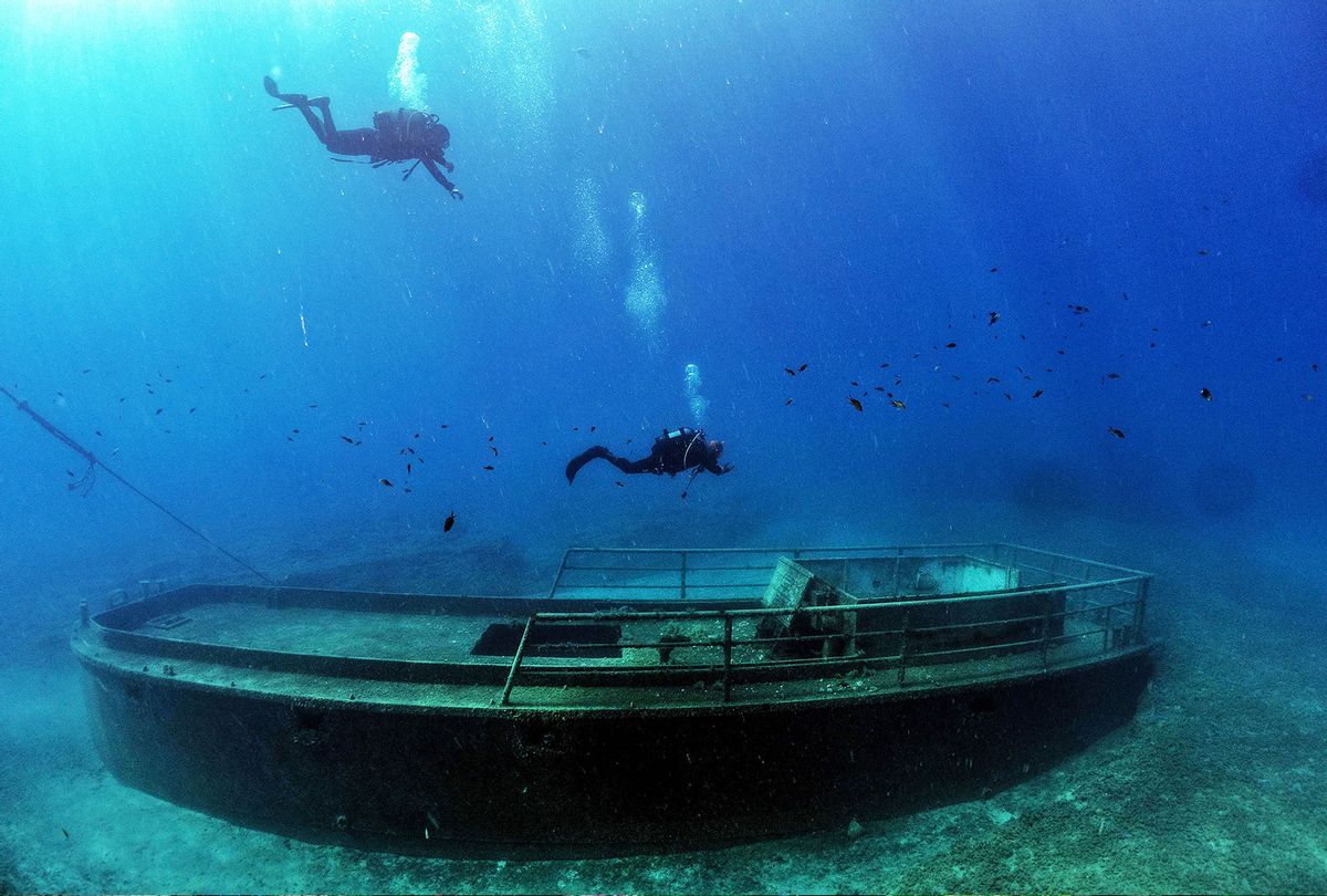 Divers taking part in a project to document shipwrecks in Cyprus (EMILY IRVING-SWIFT/AFP via Getty Images)