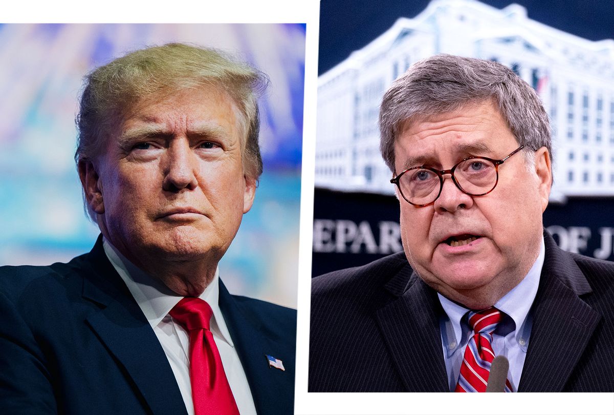 Donald Trump and Bill Barr (Photo illustration by Salon/Getty Images)