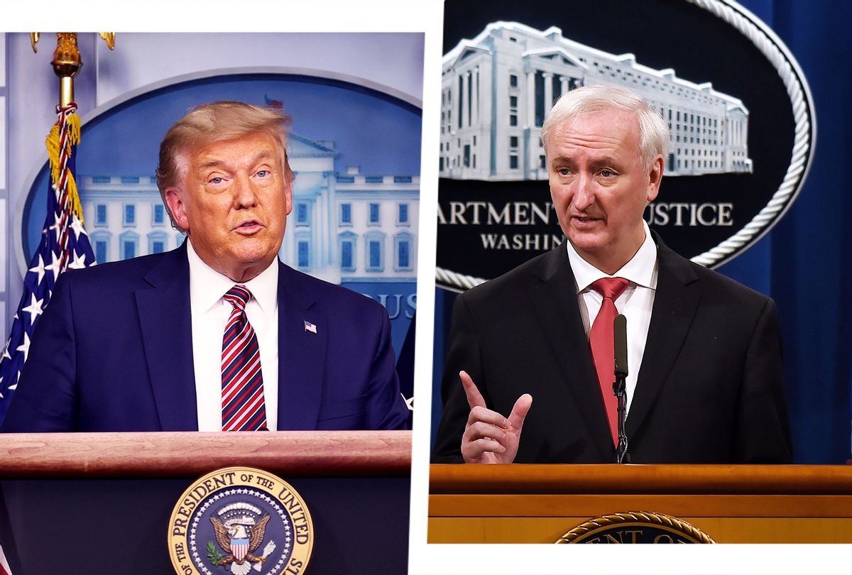 Donald Trump and Jeffrey Rosen (Photo illustration by Salon/Getty Images)