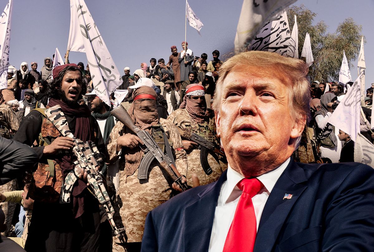 Donald Trump | Afghan Taliban militants (Photo illustration by Salon/Getty Images)