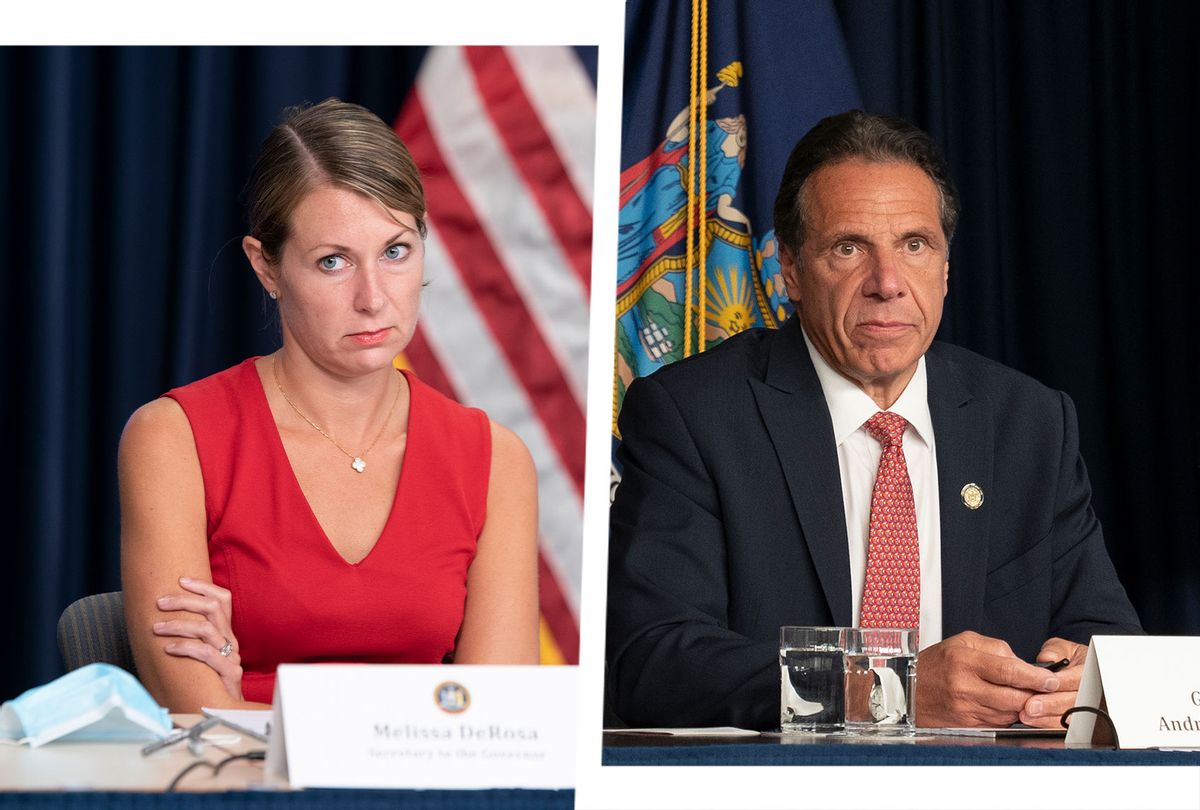 Melissa DeRosa and Andrew Cuomo (Photo illustration by Salon/Getty Images)