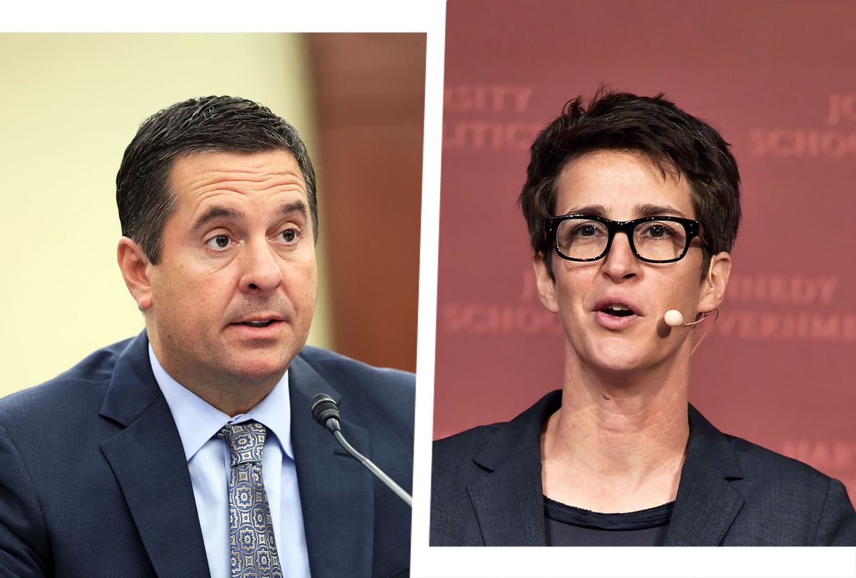 Devin Nunes and Rachel Maddow (Photo illustration by Salon/Getty Images)