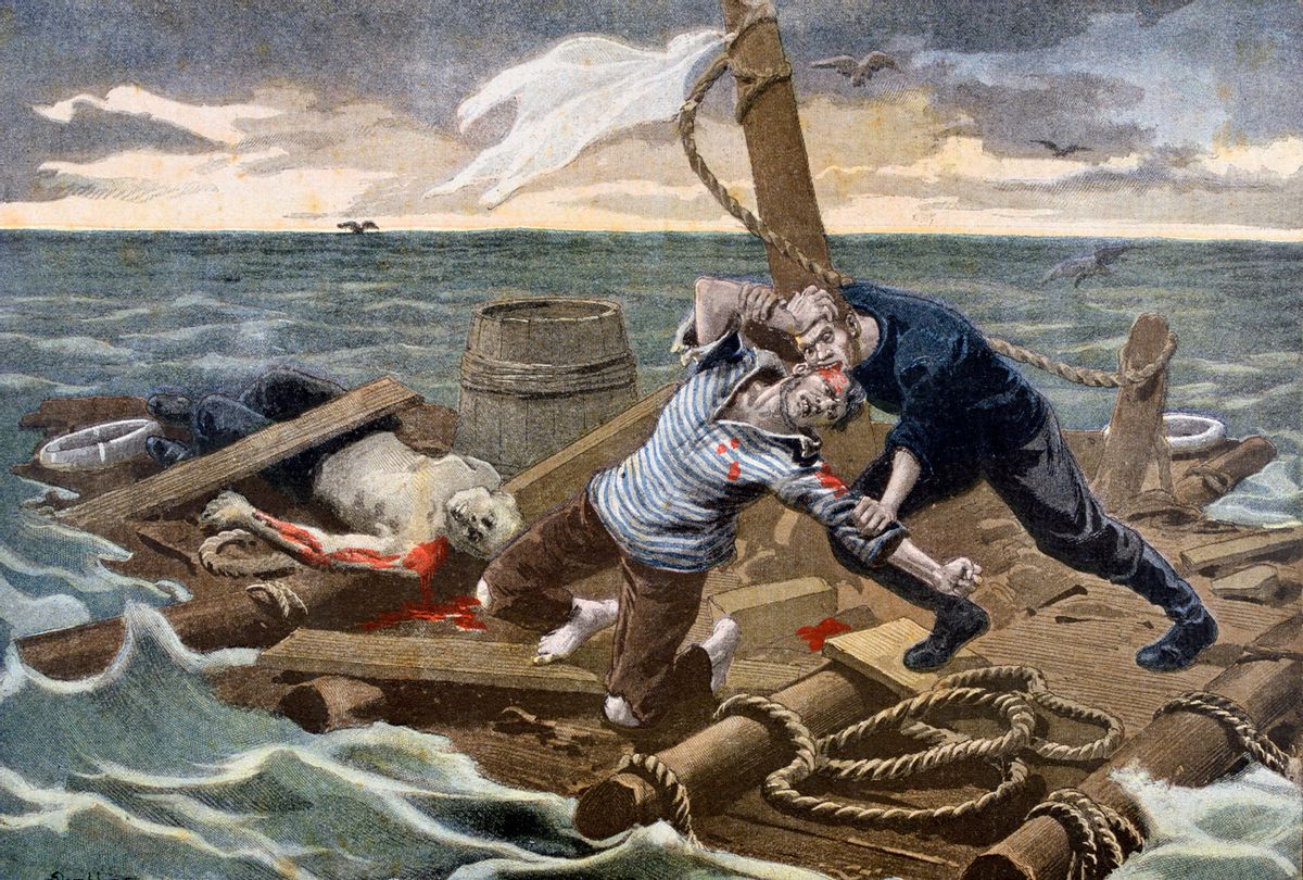 September 1899 llustration from Le Petit Journal of "Raft of the Medusa" (Art Media/Print Collector/Getty Images)