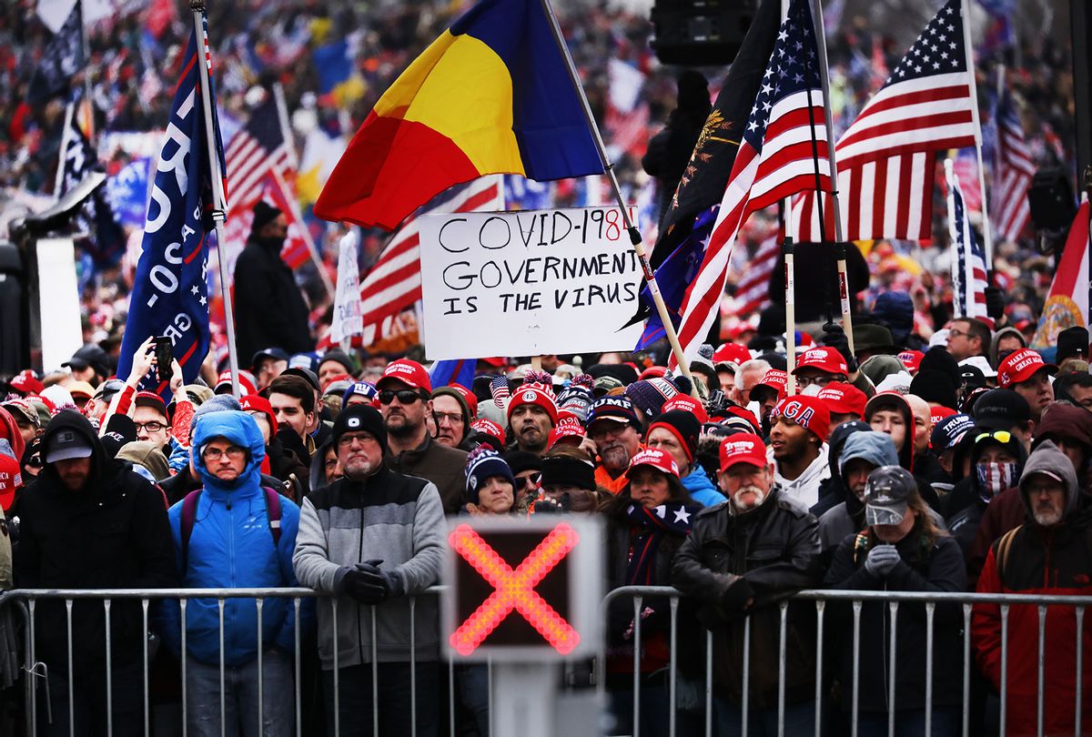 Crowds arrive for the "Stop the Steal" rally on January 06, 2021 in Washington, DC. Trump supporters gathered in the nation's capital today to protest the ratification of President-elect Joe Biden's Electoral College victory over President Trump in the 2020 election. (Spencer Platt/Getty Images)
