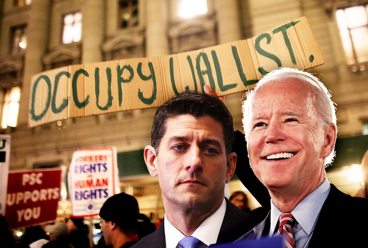 Joe Biden, Paul Ryan and an Occupy Wall Street protest (Photo illustration by Salon/Getty Images)