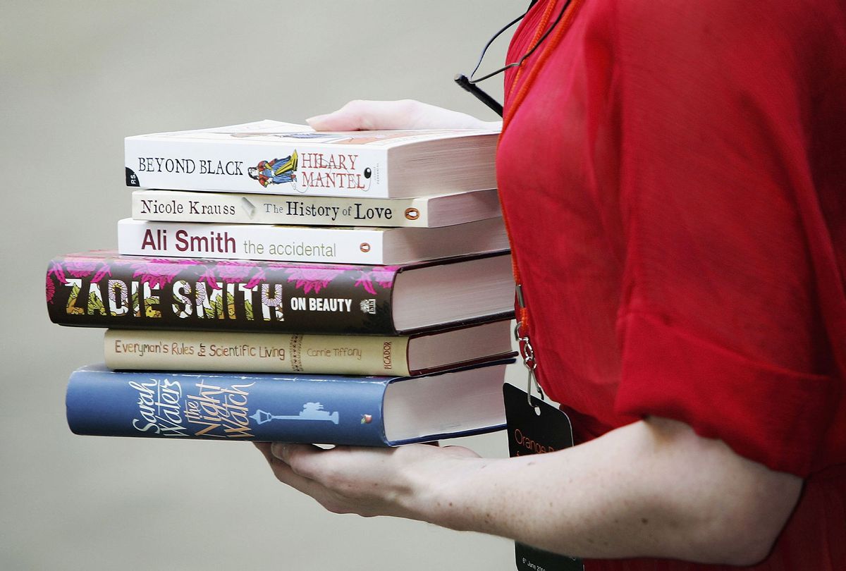 A stack of books nominated for the Orange Prize For Fiction, currently known as Women's Prize for Fiction, in 2006 (Chris Jackson/Getty Images)
