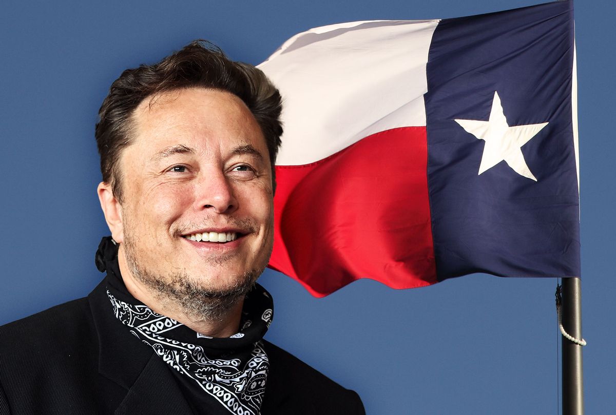 Elon Musk | Texas Flag (Photo illustration by Salon/Getty Images)