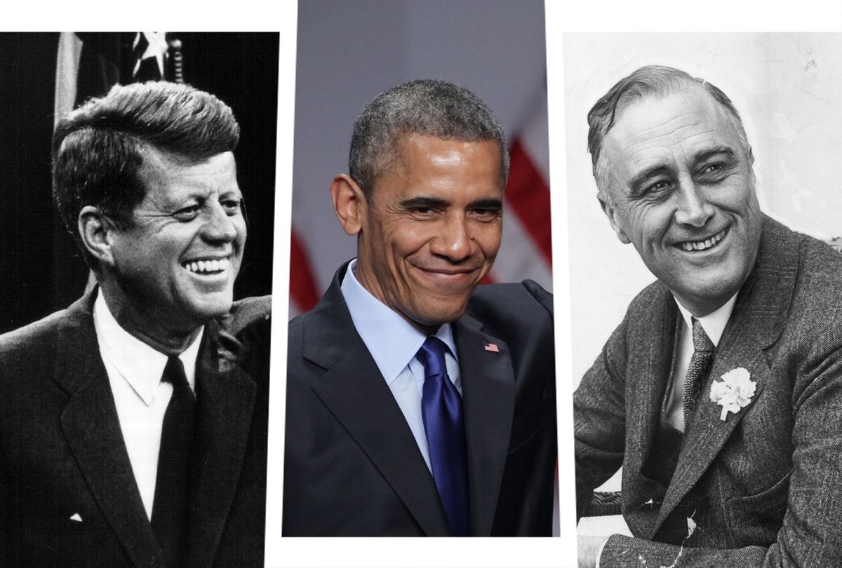 John F. Kennedy, Barack Obama and Franklin Delano Roosevelt (Photo illustration by Salon/Getty Images/Hulton Archive/National Archive/Alex Wong)
