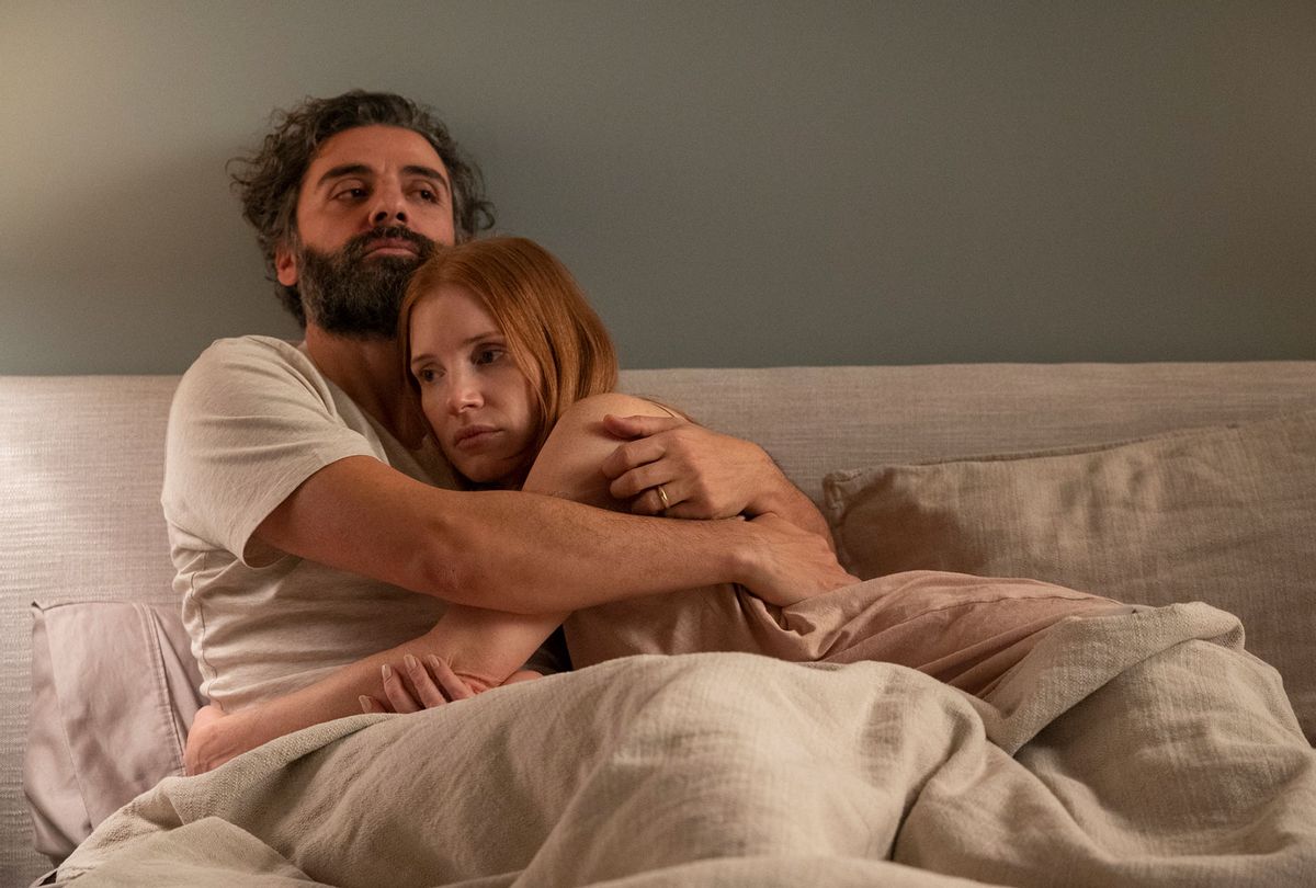 Oscar Isaac and Jessica Chastain in "Scenes From a Marriage" (Jojo Whilden/HBO)