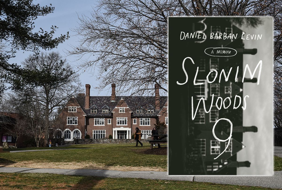 Sarah Lawrence College in Bronxville, New York (Photo by Stephanie Keith); Daniel Barban Levin's book "Slonim Woods 9" (Photo illustration by Salon/Getty/Penguin Random House) (Salon/Getty/Penguin Random House)