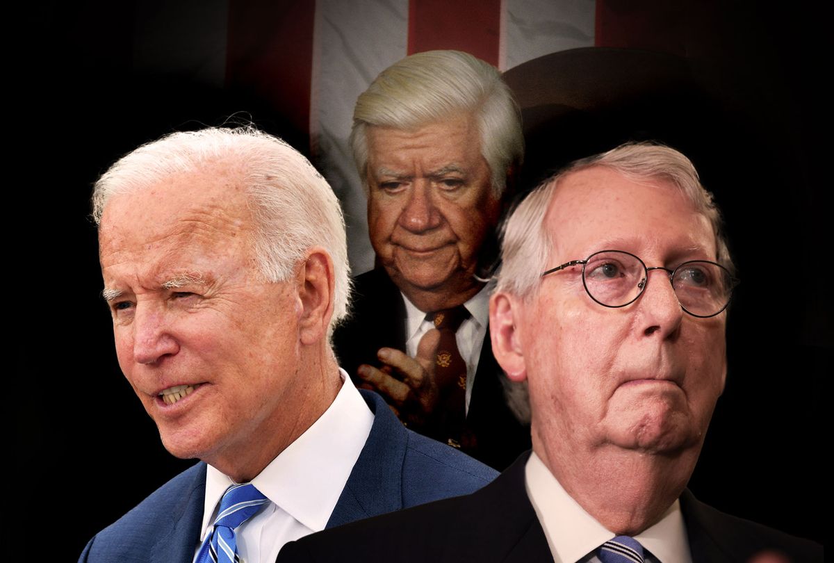 Joe Biden, Mitch McConnell and Tip O'Neill (Photo illustration by Salon/Getty Images)