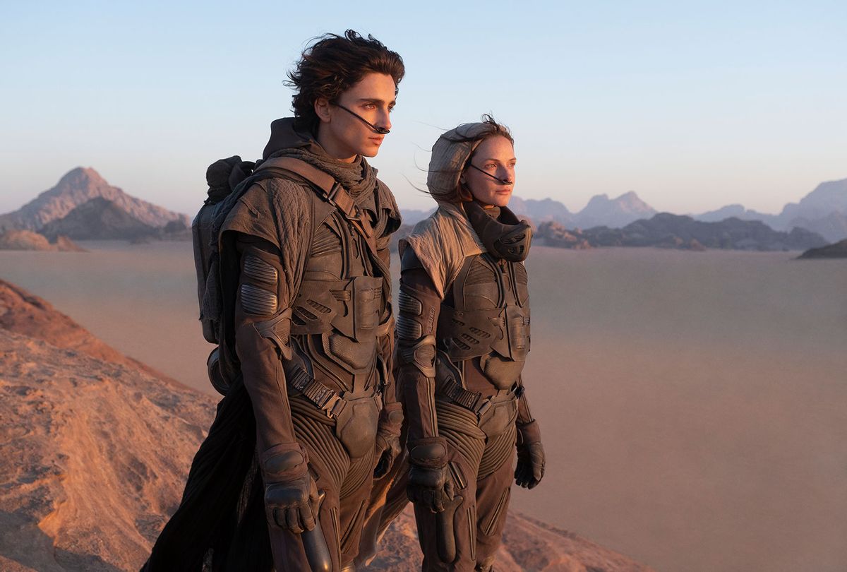 Timothée Chalamet and Rebecca Ferguson in "Dune" (Warner Bros./Legendary Pictures)