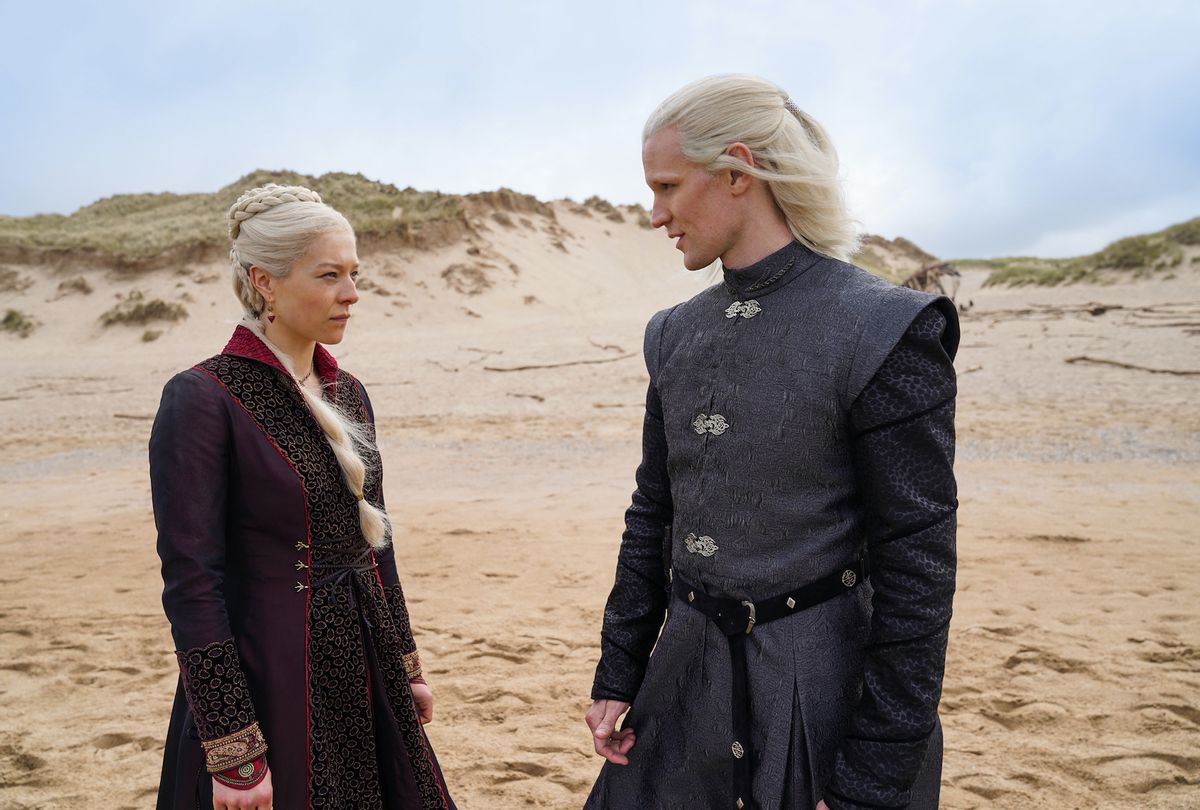 Emma D’Arcy as Princess Rhaenyra Targaryen and Matt Smith as Prince Daemon Targaryen in "Game of Thrones" prequel "House of the Dragon" (Ollie Upton/HBO)