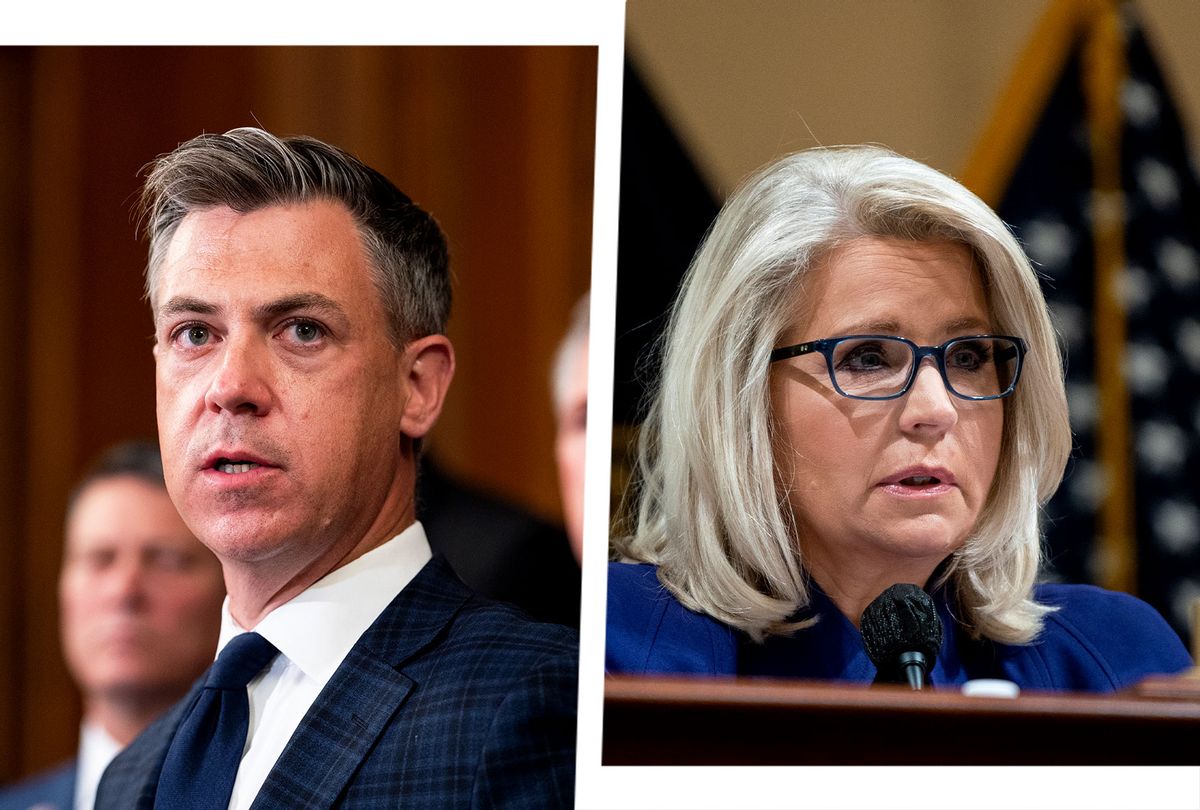 Rep. Jim Banks, R-Ind. and Rep. Liz Cheney, R-Wyo. (Photo illustration by Salon/Getty Images)