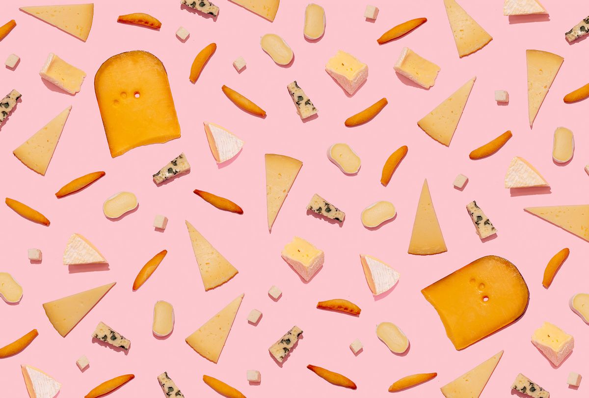 Varieties of cheese and bread sticks  (Getty Images/Westend61)