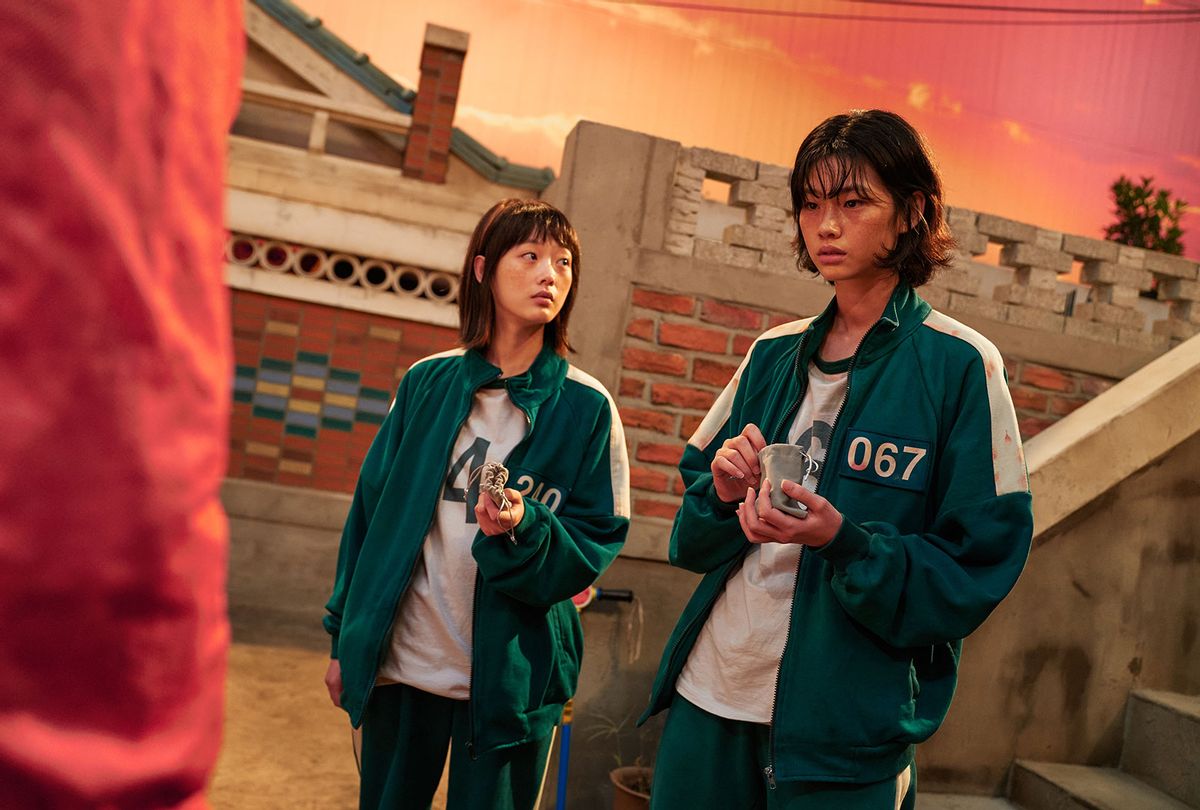 Lee Yoo-mi as Ji-yeong and Jung Ho-yeon as Kang Sae-byeok in "Squid Game" (YOUNGKYU PARK/Netflix)