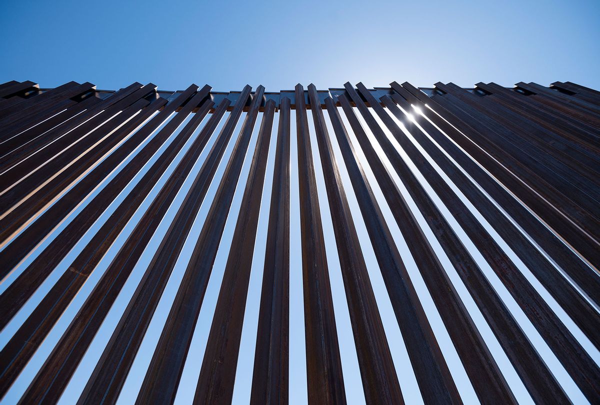 The border wall stretches along the U.S.-Mexico border on the Johnson Ranch near Columbus, N.M. (Bill Clark/CQ-Roll Call, Inc via Getty Images)