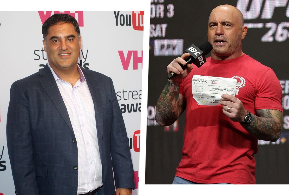 The Young Turks Cenk Uygur, left, and the popular podcast host Joe Rogan. (Photo illustration by Salon/Getty Images)