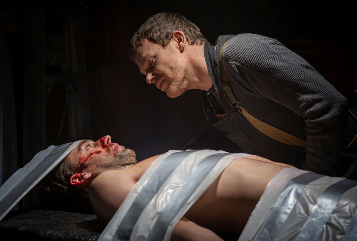 Steve M. Robertson and Michael C. Hall in "Dexter: ﻿New Blood" (Seacia Pavao/SHOWTIME)