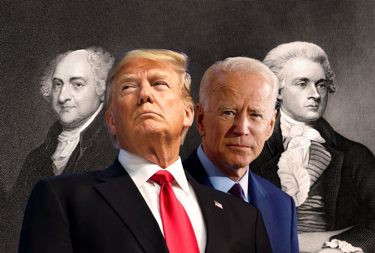 John Adams vs. Thomas Jefferson, Donald Trump vs. Joe Biden (Photo illustration bu Salon/Getty Images)