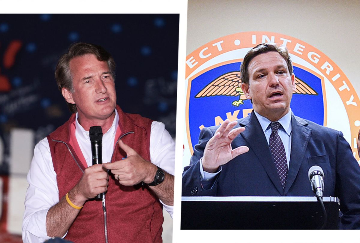 Glenn Youngkin and Ron DeSantis (Photo illustration by Salon/Getty Images)