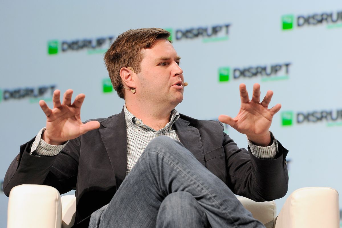 J.D. Vance speaks onstage during Day 2 of TechCrunch Disrupt San Francisco 2018. (Getty Images)