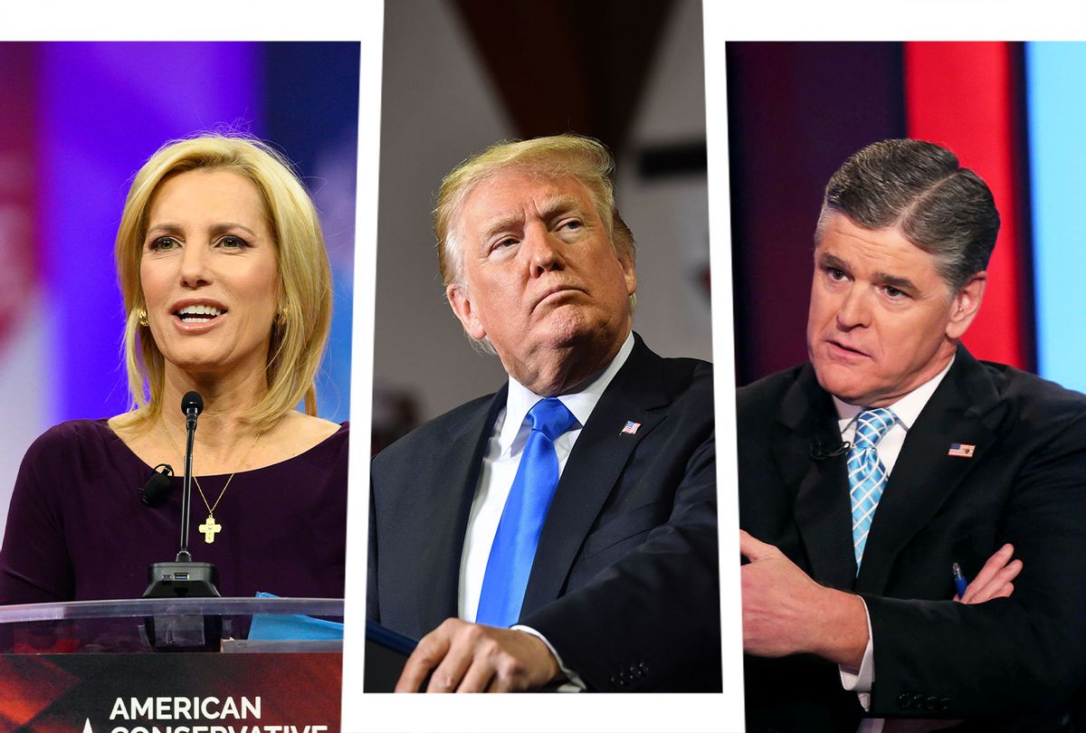 Laura Ingraham, Donald Trump and Sean Hannity (Photo illustration by Salon/Getty Images)