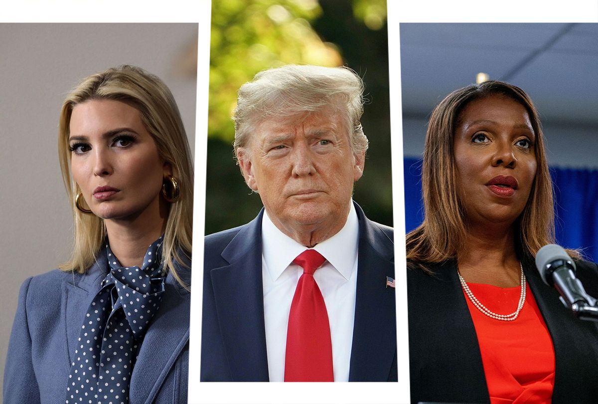 Ivanka Trump, Donald Trump and Letitia James (Photo illustration by Salon/Getty Images)