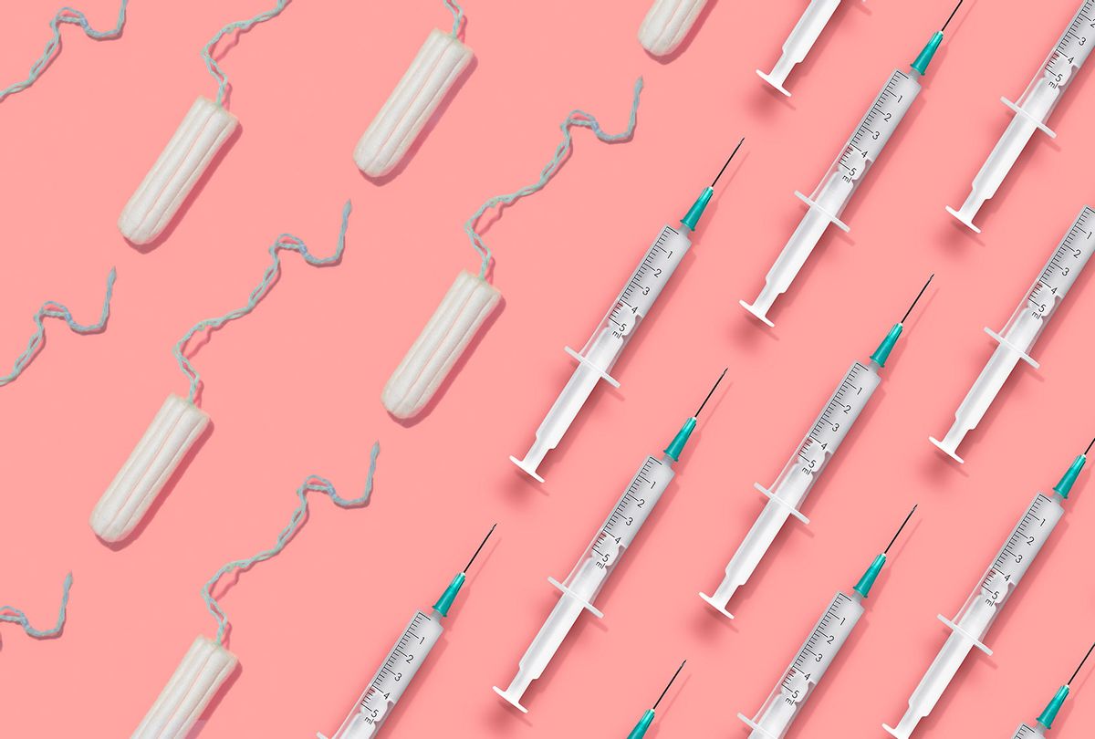 Tampons and vaccines (Photo illustration by Salon/Getty Images)