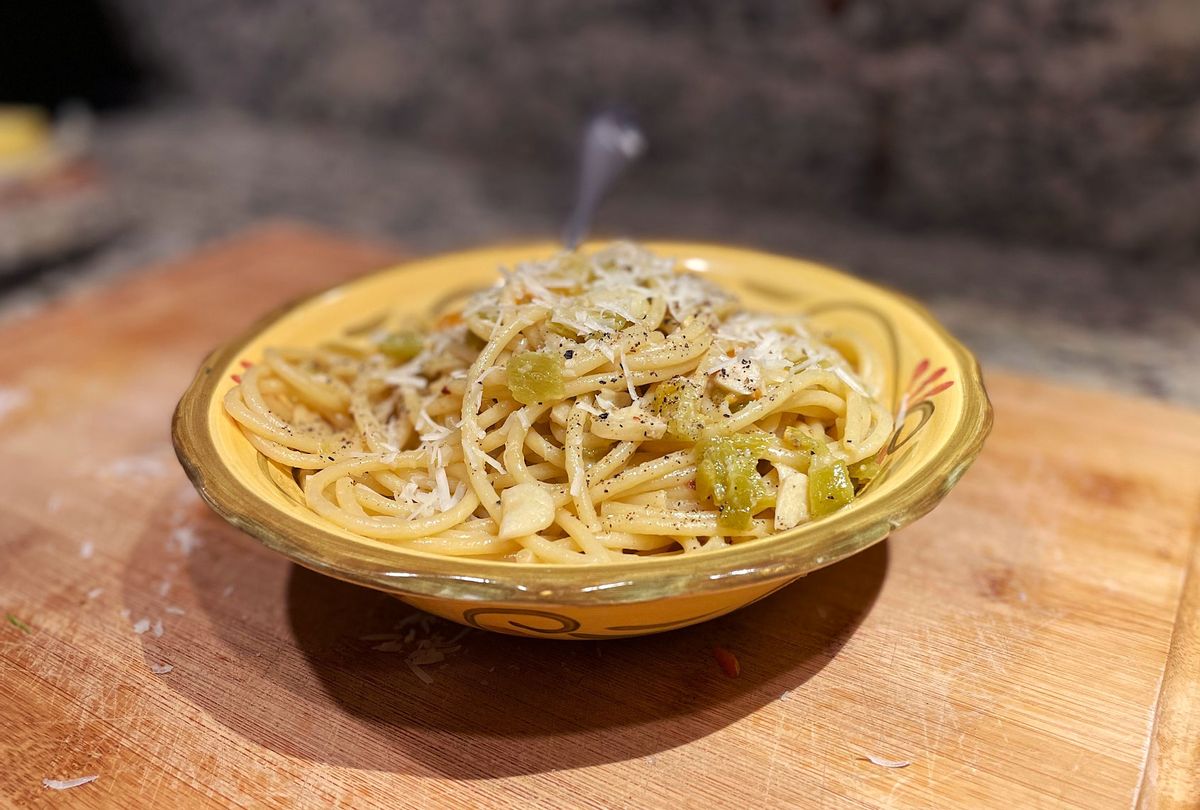 Green Chile Pasta (Maggie Hennessy)