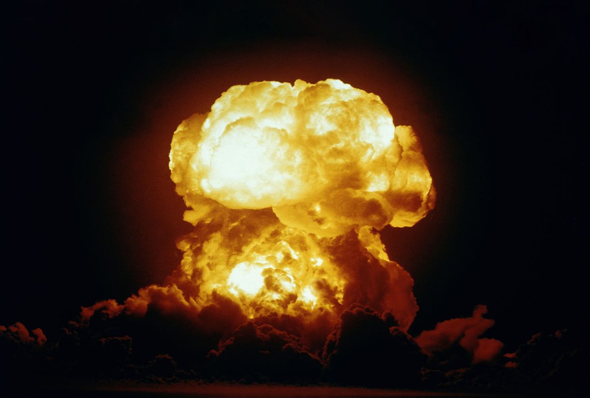 Hydrogen Bomb (H-Bomb) explosion from U.S. Navy nuclear test, Bikini Atoll, Marshall Islands (Getty Images/FPG)