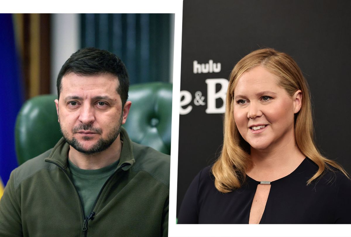 Volodymyr Zelenskyy and Amy Schumer (Photo illustration by Salon/Getty Images)