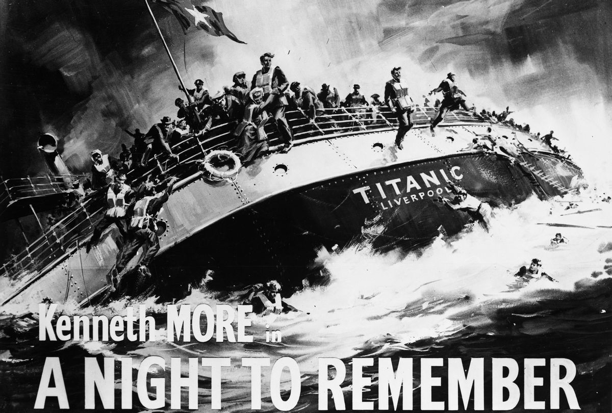 "A Night to Remember" a 1958 British drama film starring Kenneth More. Tells the story of the sinking of the ship Titanic in 1912 (Universal History Archive/UIG via Getty images)