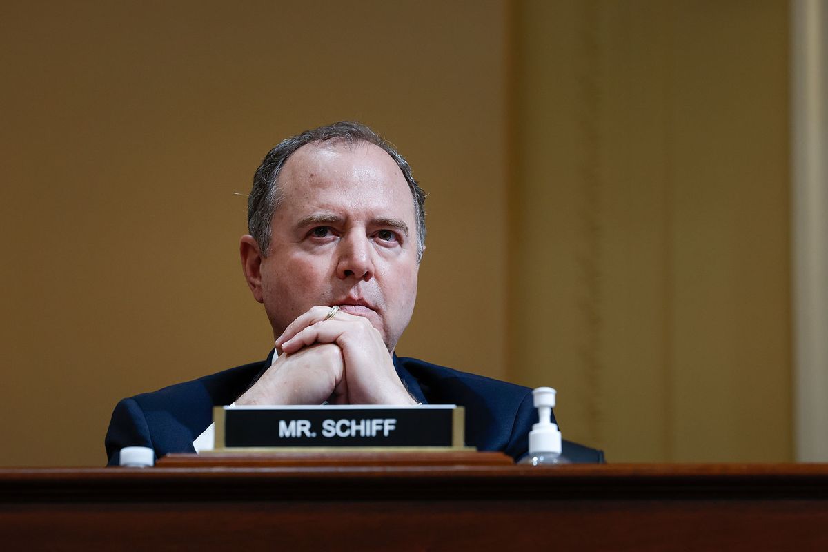 U.S. Rep. Adam Schiff (D-CA) listens during the third hearing by the Select Committee to Investigate the January 6th Attack on the U.S. Capitol in the Cannon House Office Building on June 16, 2022 in Washington, DC. (Anna Moneymaker/Getty Images)
