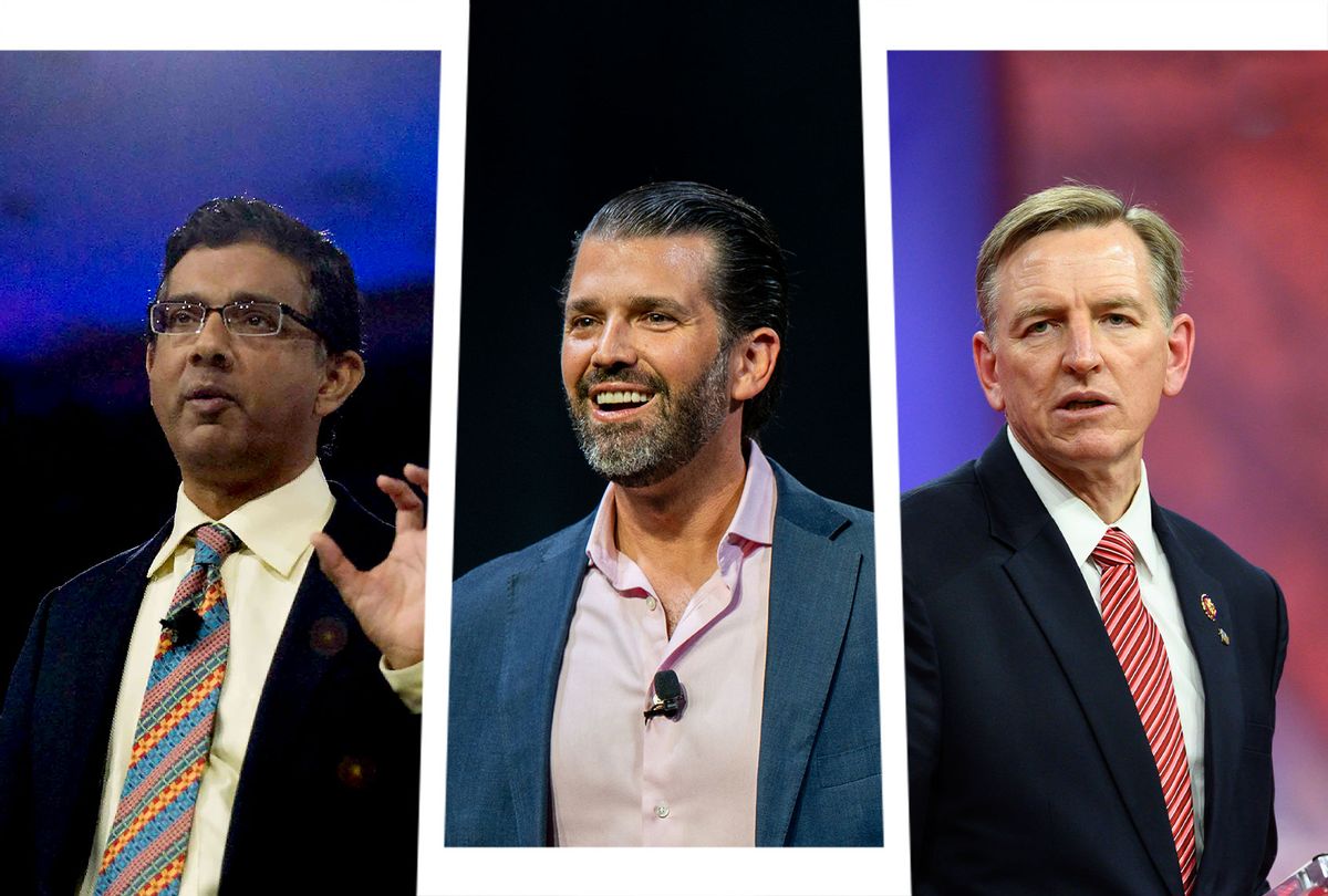 Don Jr., Dinesh D'Souza and Paul Gosar (Photo illustration by Salon/Getty Images)