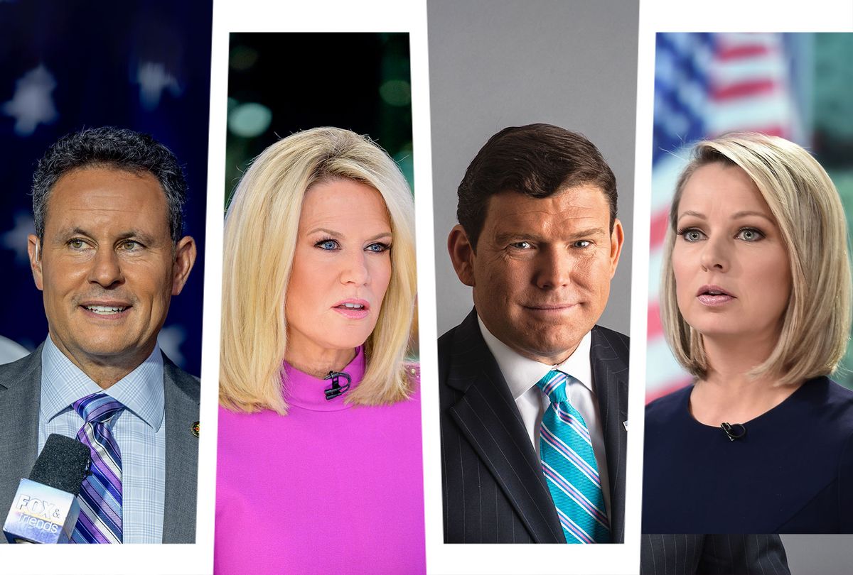 Brian Kilmeade, Martha MacCallum, Bret Baier and Sandra Smith (Photo illustration by Salon/Getty Images)