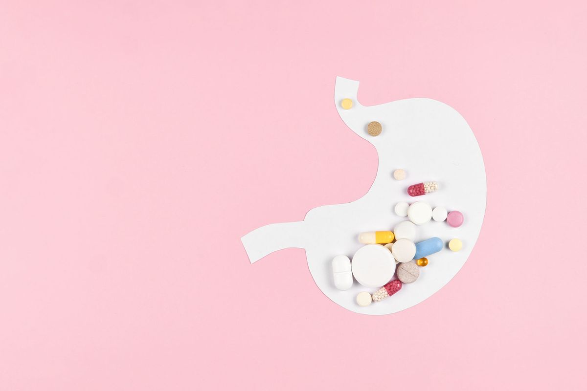 Abstract stomach made from paper with many different pills (Getty Images/Oksana Smyshliaeva)