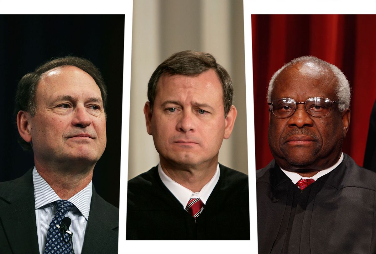 Samuel Alito, John Roberts and Clarence Thomas (Photo illustration by Salon/Getty Images)