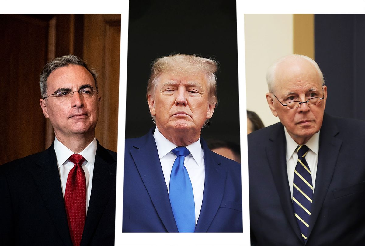 Pat Cipollone, Donald Trump, and John Dean (Photo illustration by Salon/Getty Images)