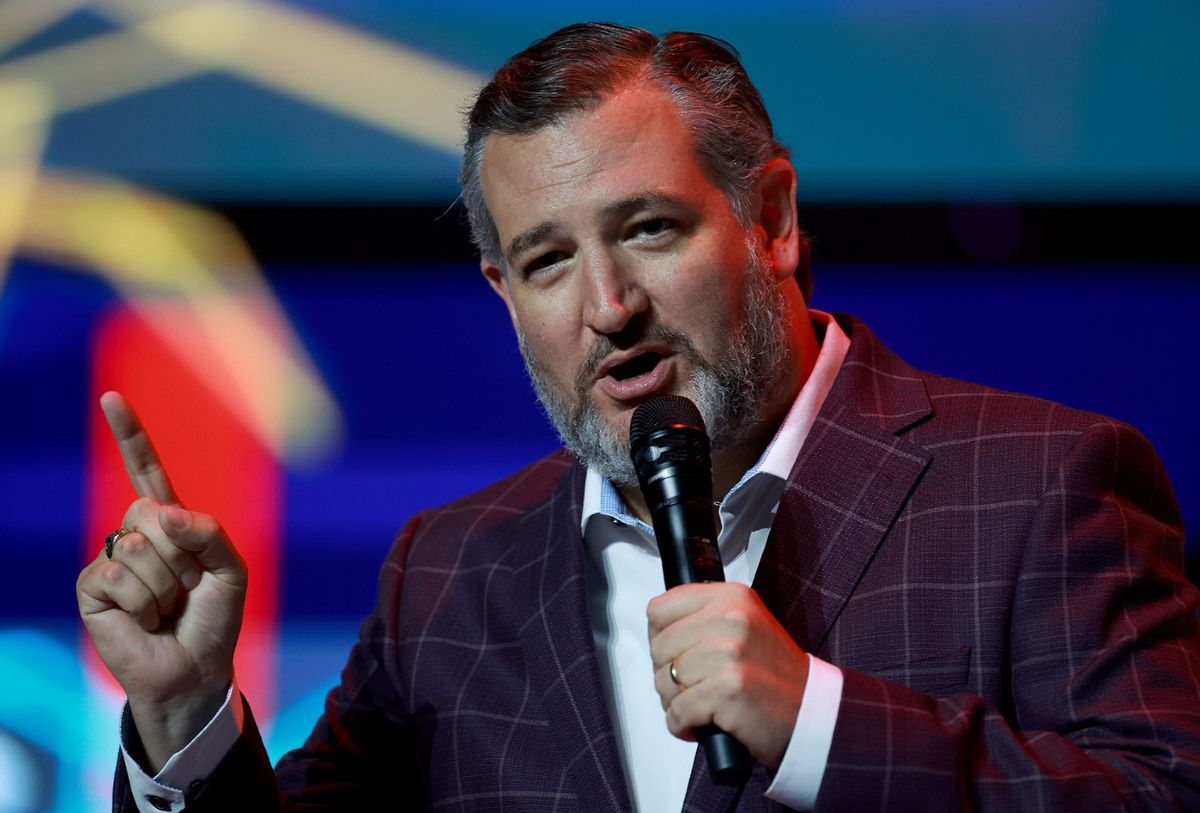 Sen. Ted Cruz (R-TX) on stage during the Turning Point USA Student Action Summit held at the Tampa Convention Center on July 22, 2022 in Tampa, Florida.  (Joe Raedle/Getty Images)