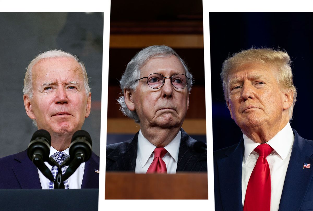 Joe Biden, Mitch McConnell and Donald Trump (Photo illustration by Salon/Getty Images)