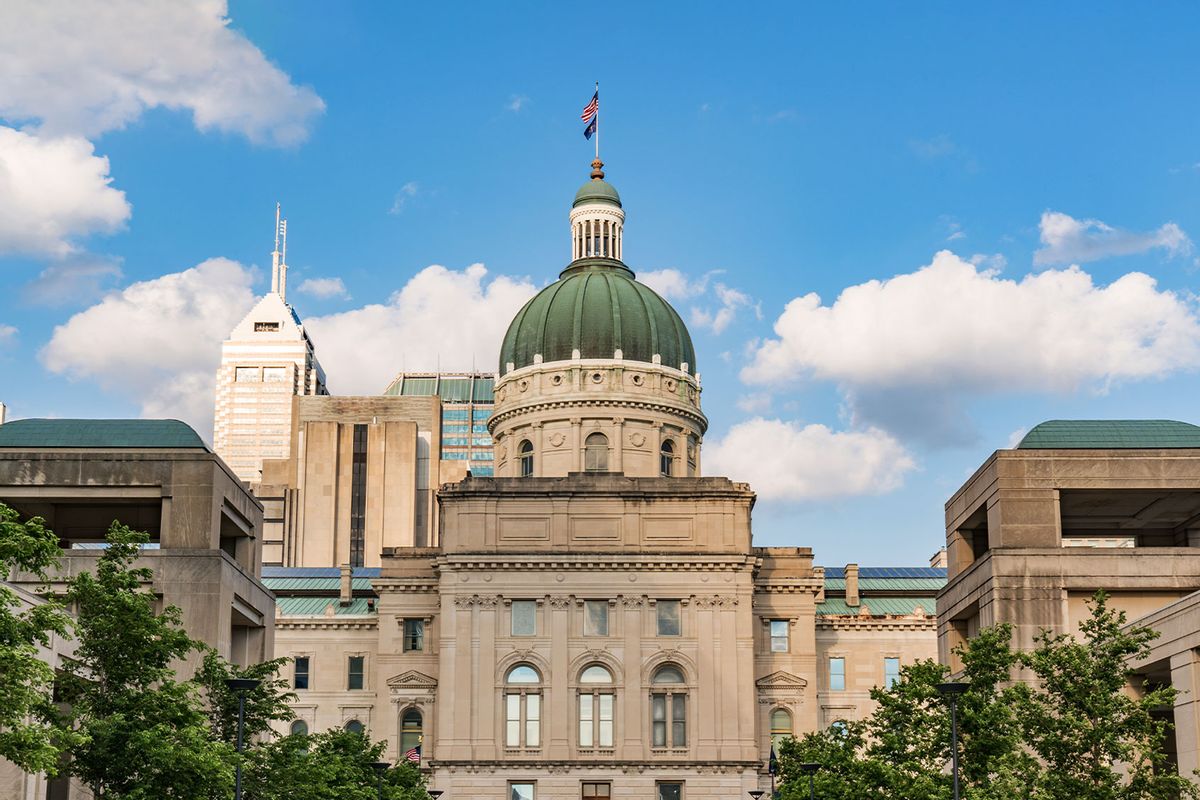 Indiana State Capital Building in downtown Indianapolis, Indiana (Getty Images/pabradyphoto)