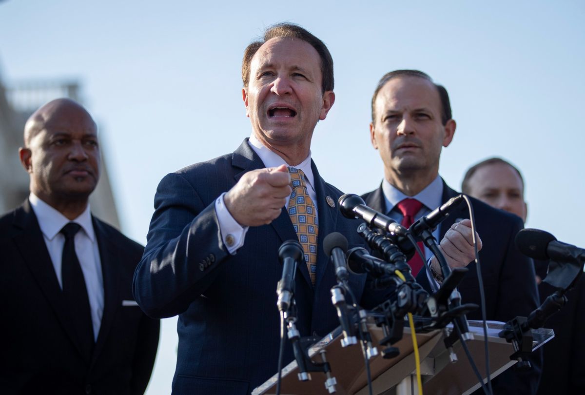 Louisiana Attorney General Jeff Landry speaks during a press conference at the U.S. Capitol on January 22, 2020 in Washington, DC.  (Drew Angerer/Getty Images)