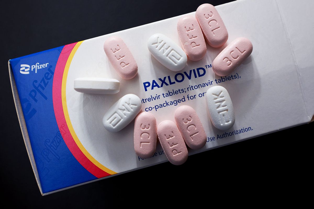 Pfizer's Paxlovid is displayed on July 07, 2022 in Pembroke Pines, Florida. (Joe Raedle/Getty Images)