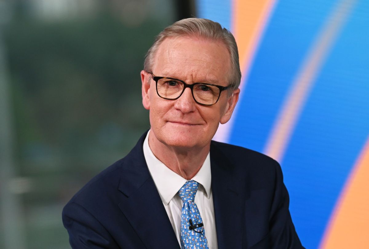 Steve Doocy hosts "FOX & Friends" at Fox News Channel Studios on August 30, 2022 in New York City. (Slaven Vlasic/Getty Images)