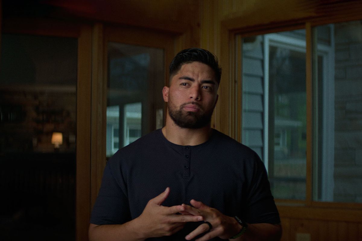 Manti Te'o in "﻿Untold: The Girlfriend Who Didn't Exist" (Photo Courtesy of Netflix)